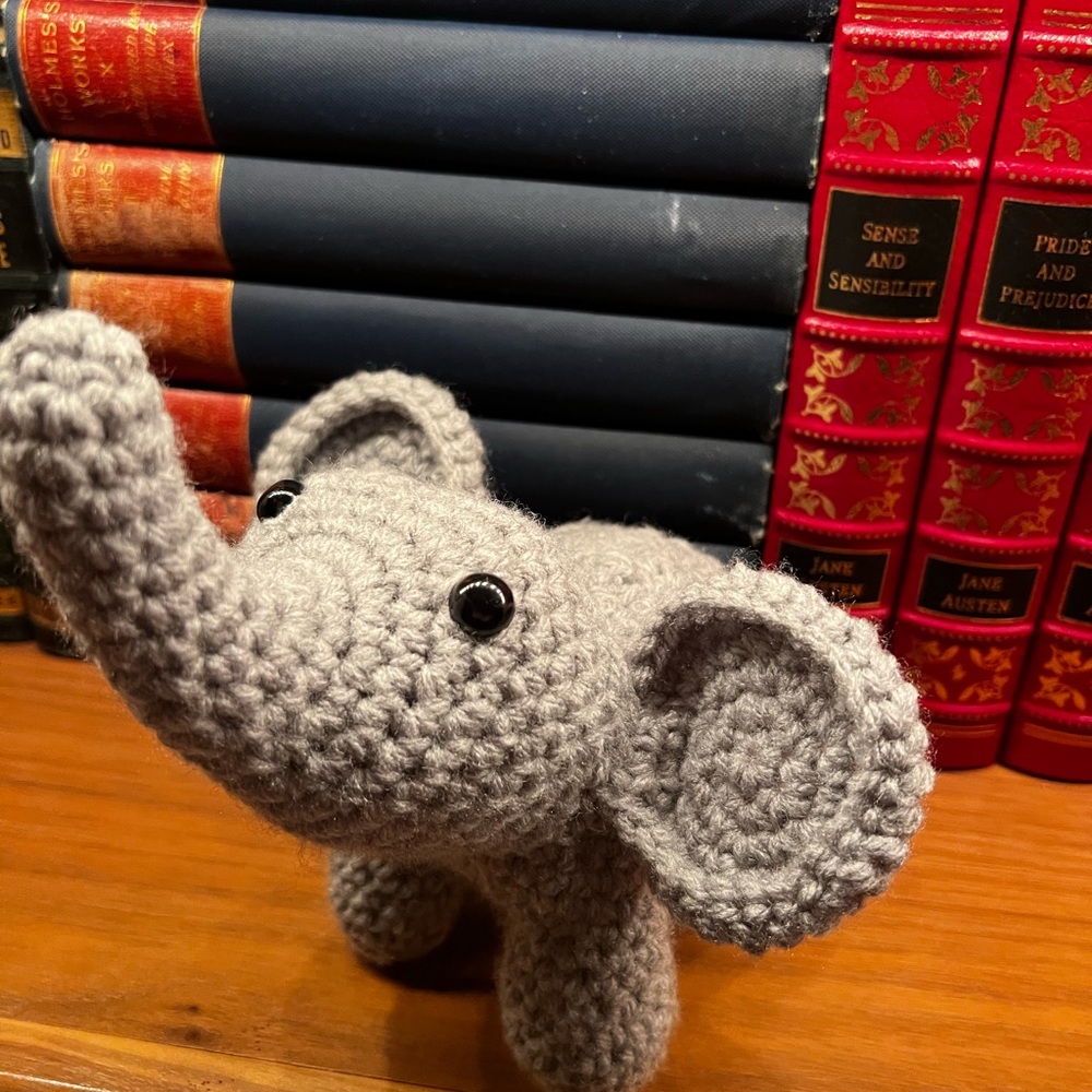 Hand Crocheted Ellie the Elephant Stuffed Animal! - Picture 9 of 9